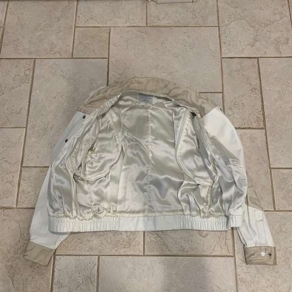 White Leather Jacket/Vest Combo - Picture 5 of 7